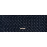 Stretch Polyester Eyelet Jersey - Navy Little Flowers - Designer Deadstock