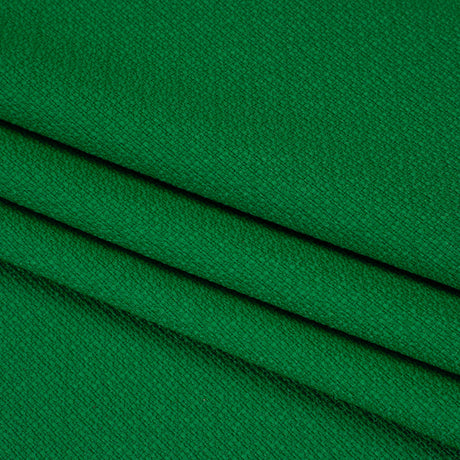 Textured Polyester Woven - Kelly Green - Designer Deadstock