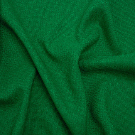Textured Polyester Woven - Kelly Green - Designer Deadstock
