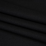 Stretch Textured Polyester Woven - Black - Designer Deadstock