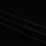 Stretch Polyester Velour - Black - Designer Deadstock