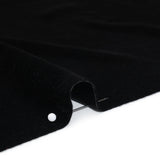 Stretch Polyester Velour - Black - Designer Deadstock