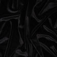 Stretch Polyester Velour - Black - Designer Deadstock