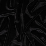 Stretch Polyester Velour - Black - Designer Deadstock