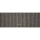 Fine Pleated Polyester Satin - Black and Cream Geometric Stripes - Designer Deadstock