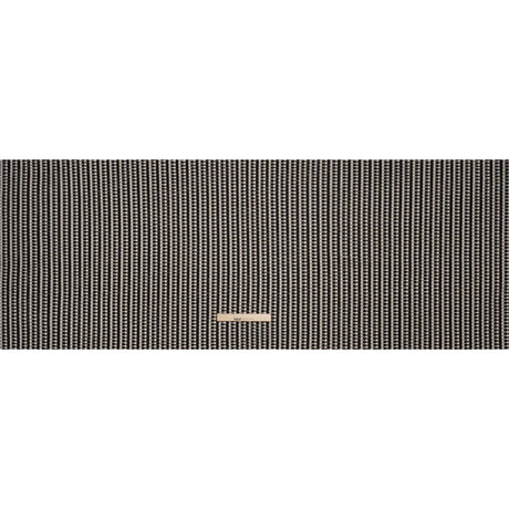 Fine Pleated Polyester Satin - Black and Cream Geometric Stripes - Designer Deadstock