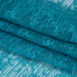 Plisse Lace - Turquoise Floral - Designer Deadstock