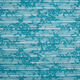 Plisse Lace - Turquoise Floral - Designer Deadstock
