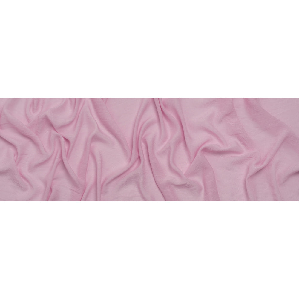 Slubbed Rayon and Polyester Woven - Prima Pink - Designer Deadstock