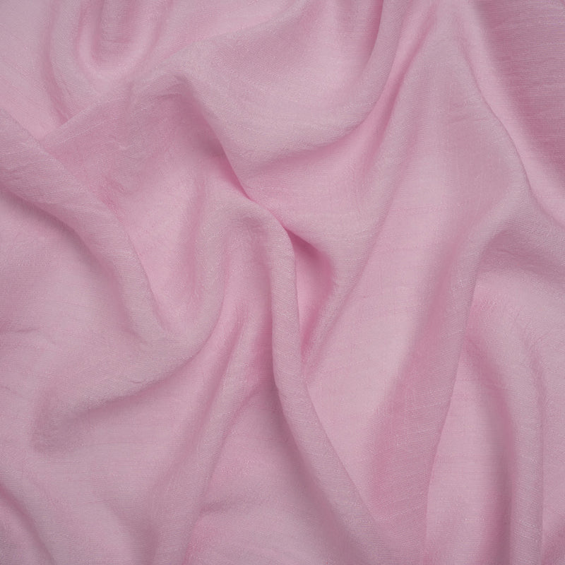 Slubbed Rayon and Polyester Woven - Prima Pink - Designer Deadstock