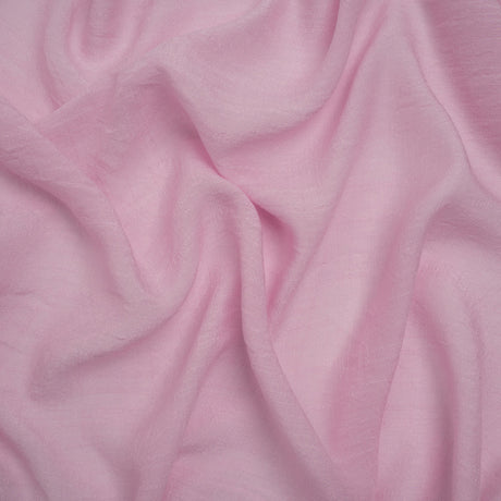 Slubbed Rayon and Polyester Woven - Prima Pink - Designer Deadstock