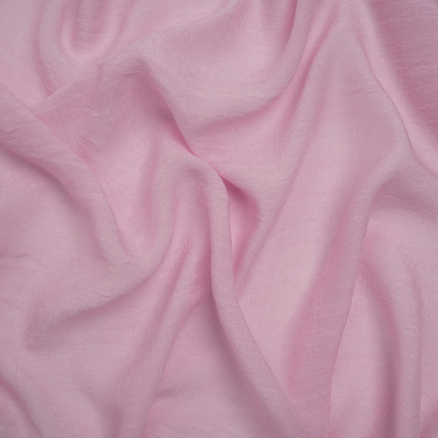 Slubbed Rayon and Polyester Woven - Prima Pink - Designer Deadstock