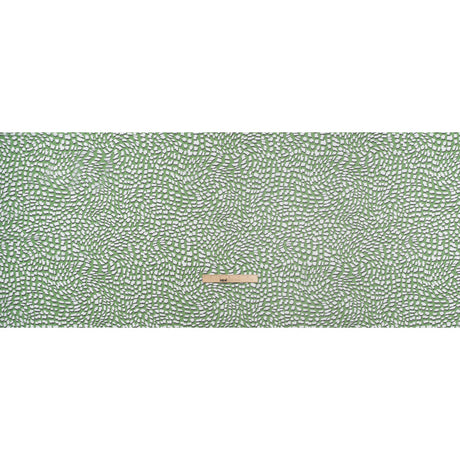Polyester Chiffon - Grass Green, White and Black Abstract - Designer Deadstock