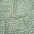 Polyester Chiffon - Grass Green, White and Black Abstract - Designer Deadstock