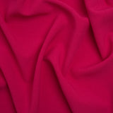 Stretch Polyester Crepe - Deep Pink - Designer Deadstock
