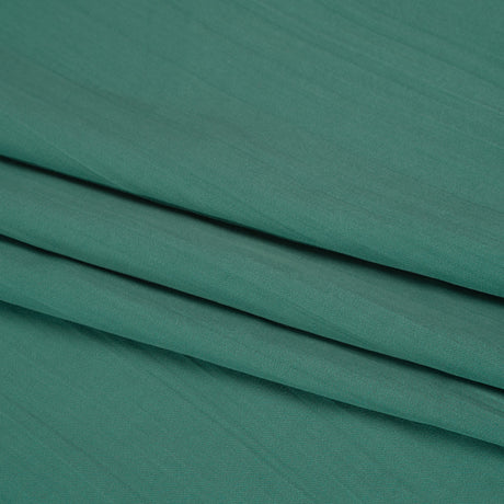 Crinkled Lightweight Polyester Satin - Sea Glass Green - Designer Deadstock