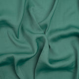 Crinkled Lightweight Polyester Satin - Sea Glass Green - Designer Deadstock