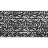 Guipure Lace with Finished Edges - Black Floral - Designer Deadstock