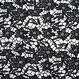 Guipure Lace with Finished Edges - Black Floral - Designer Deadstock