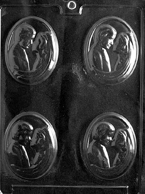 Bride Groom Medallion Chocolate Mold - LPW031