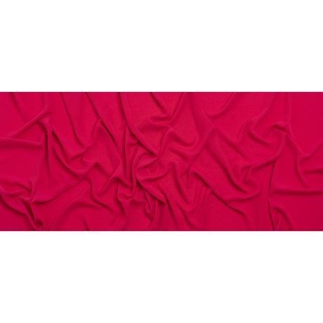 Stretch Polyester Crepe - Hot Pink - Designer Deadstock