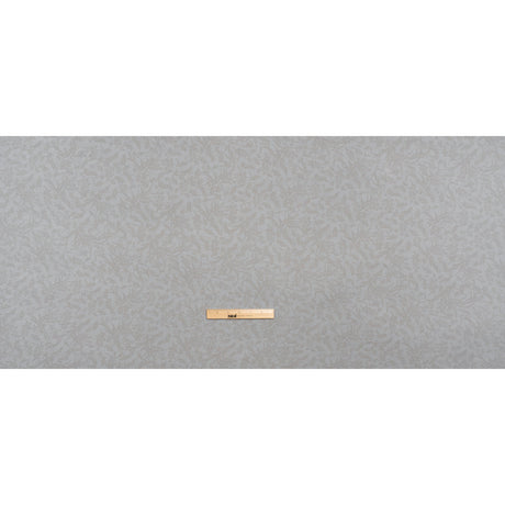 Polyester Chiffon Print - Light Beige and White Delicate Floral Silhouettes - Designer Deadstock