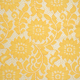 Nylon and Cotton Re-Embroidered Lace - Sunshine Yellow Floral - Designer Deadstock