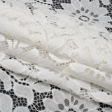 Nylon and Cotton Re-Embroidered Lace - Ivory Floral - Designer Deadstock