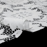 Nylon and Cotton Re-Embroidered Lace - Ivory Floral - Designer Deadstock