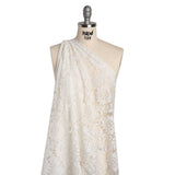 Nylon and Cotton Re-Embroidered Lace - Ivory Floral - Designer Deadstock