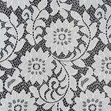 Nylon and Cotton Re-Embroidered Lace - Ivory Floral - Designer Deadstock