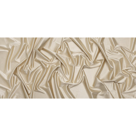 Satin-Faced Stretch Polyester Knit - Champagne Gold - Designer Deadstock