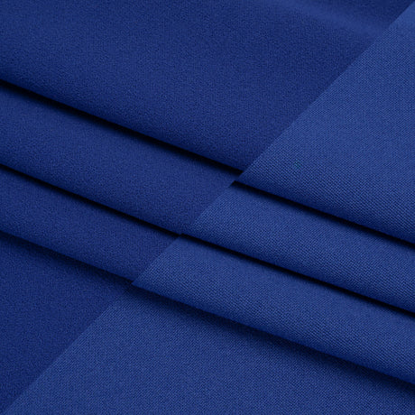 Stretch Polyester Crepe Double Knit - Cobalt Blue - Designer Deadstock