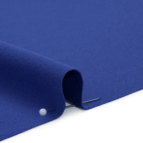 Stretch Polyester Crepe Double Knit - Cobalt Blue - Designer Deadstock