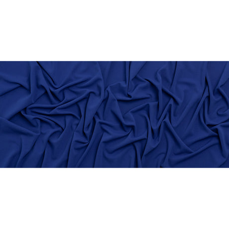 Stretch Polyester Crepe Double Knit - Cobalt Blue - Designer Deadstock