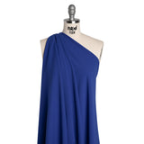 Stretch Polyester Crepe Double Knit - Cobalt Blue - Designer Deadstock