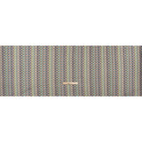 Polyester Knit Lace - Purple, Teal and Pink Feather Stripes - Designer Deadstock