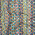 Polyester Knit Lace - Purple, Teal and Pink Feather Stripes - Designer Deadstock