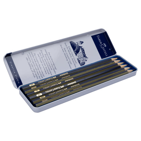 Faber-Castell 6pc Creative Studio Pencil Tin - 2H, HB, B, 2B, 4B, 6B