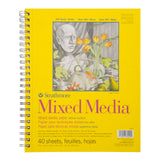 Strathmore 300 Series Mixed Media Spiral Pad, Micro Perforated - 40 Sheets, 117lb - 9" x 12"