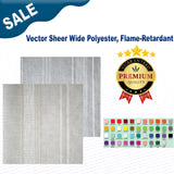 1 Yard Vector Sheer Wide Polyester Flame Retardant