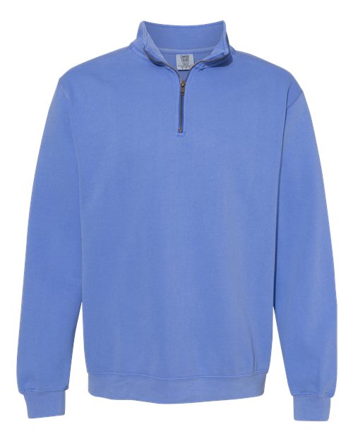 Comfort Colors® Garment-Dyed Quarter Zip Long Sleeve Sweatshirt