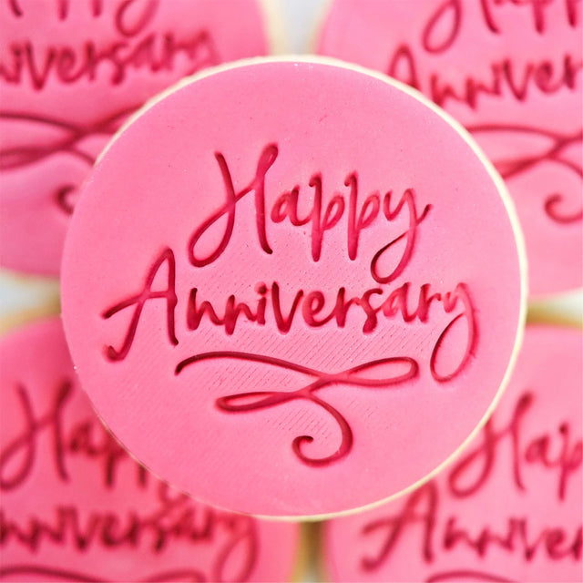 Sweet Stamp 'Happy Anniversary' Cookie & Cupcake Embosser
