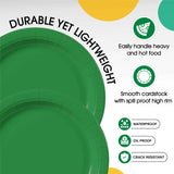 100 Count Emerald Green Paper Plates Durable Disposable Party Plates for Events 10"