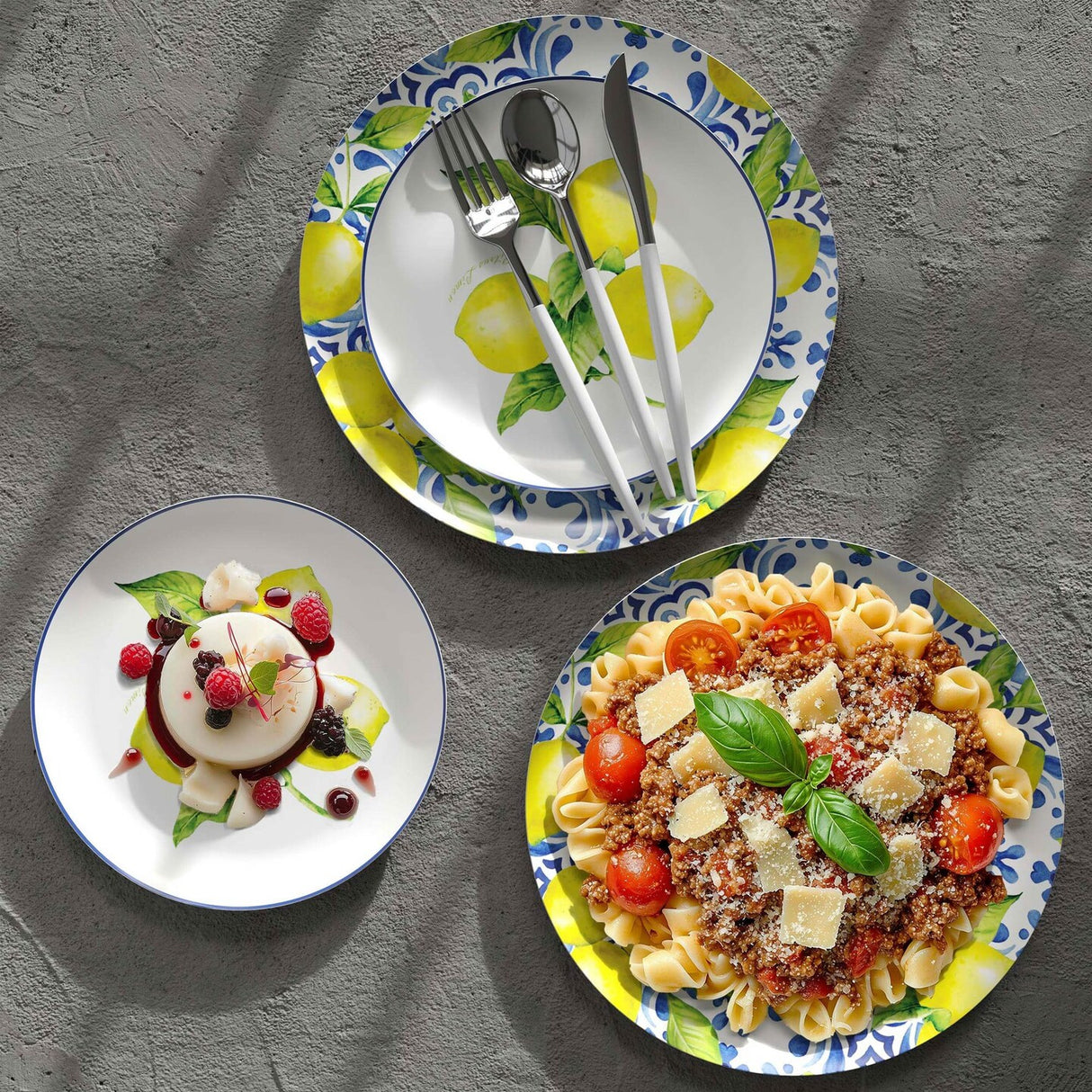 20 Count Elegant 8 Inch Earthtrends Tuscan Design Disposable Paper Plates