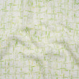 Tweedy Polyester Boucle - White and Lime Green Plaid - Deadstock