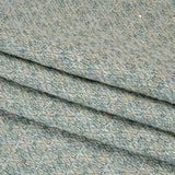 Metallic Wool Blend Tweed with Baby Sequins - Aqua, White and Gold - Deadstock