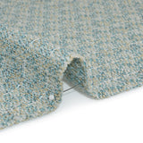 Metallic Wool Blend Tweed with Baby Sequins - Aqua, White and Gold - Deadstock