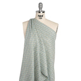 Metallic Wool Blend Tweed with Baby Sequins - Aqua, White and Gold - Deadstock