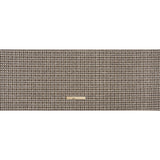 Heavy Polyester Woven with Short Fringe - Ivory and Brown Triangles - Deadstock